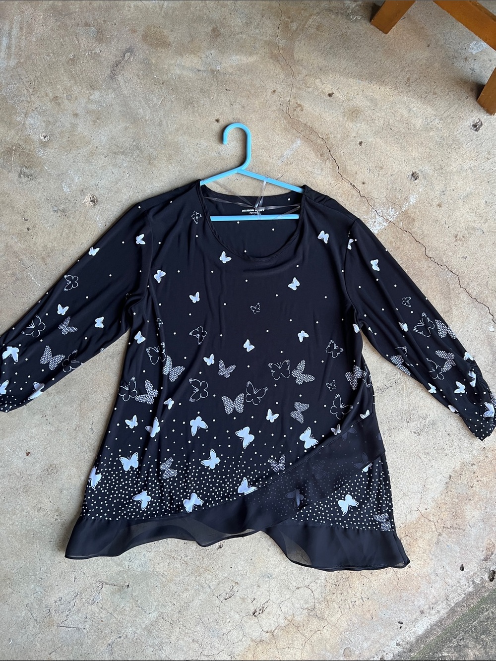 Allison Daley Black Polka Dot Butterfly Tank